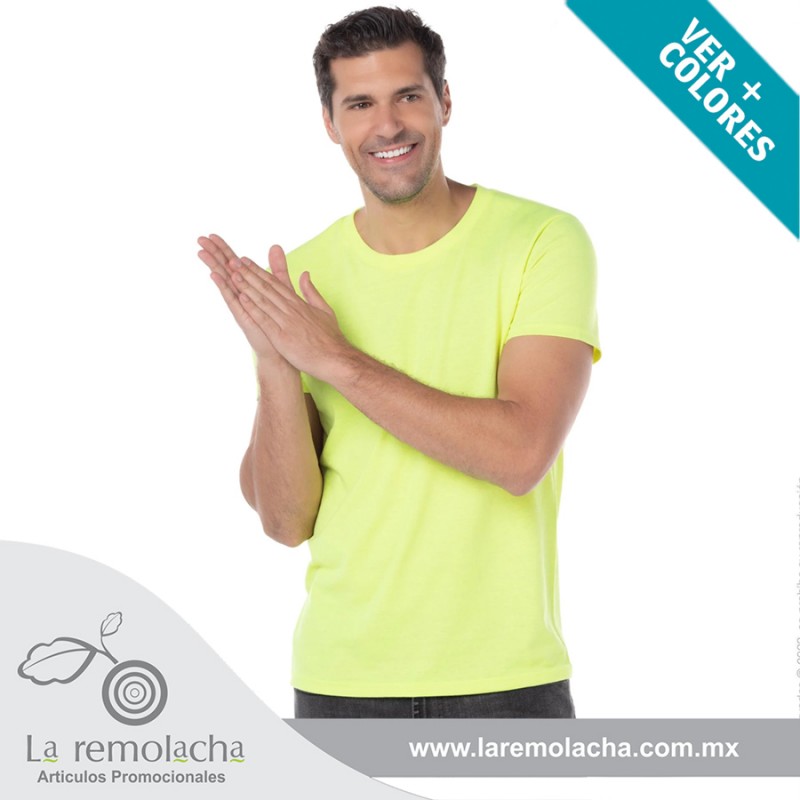 Playera Amarillo Neon Jaspeado / Cancun