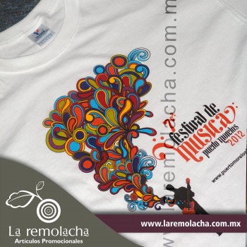 Playera blanca estampada / cancun