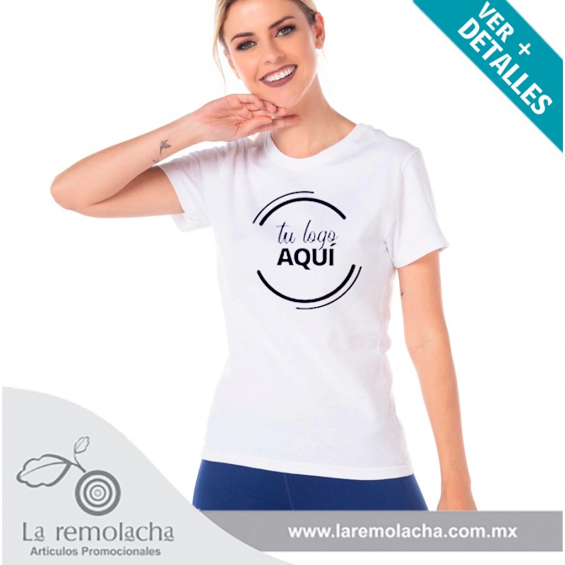 Playera Dama, Cuello Redondo, Blanca, Serigrafia, Cancun.