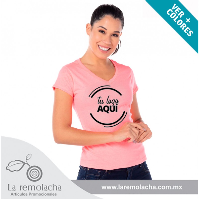 Playera Cuello V para dama / Cancun